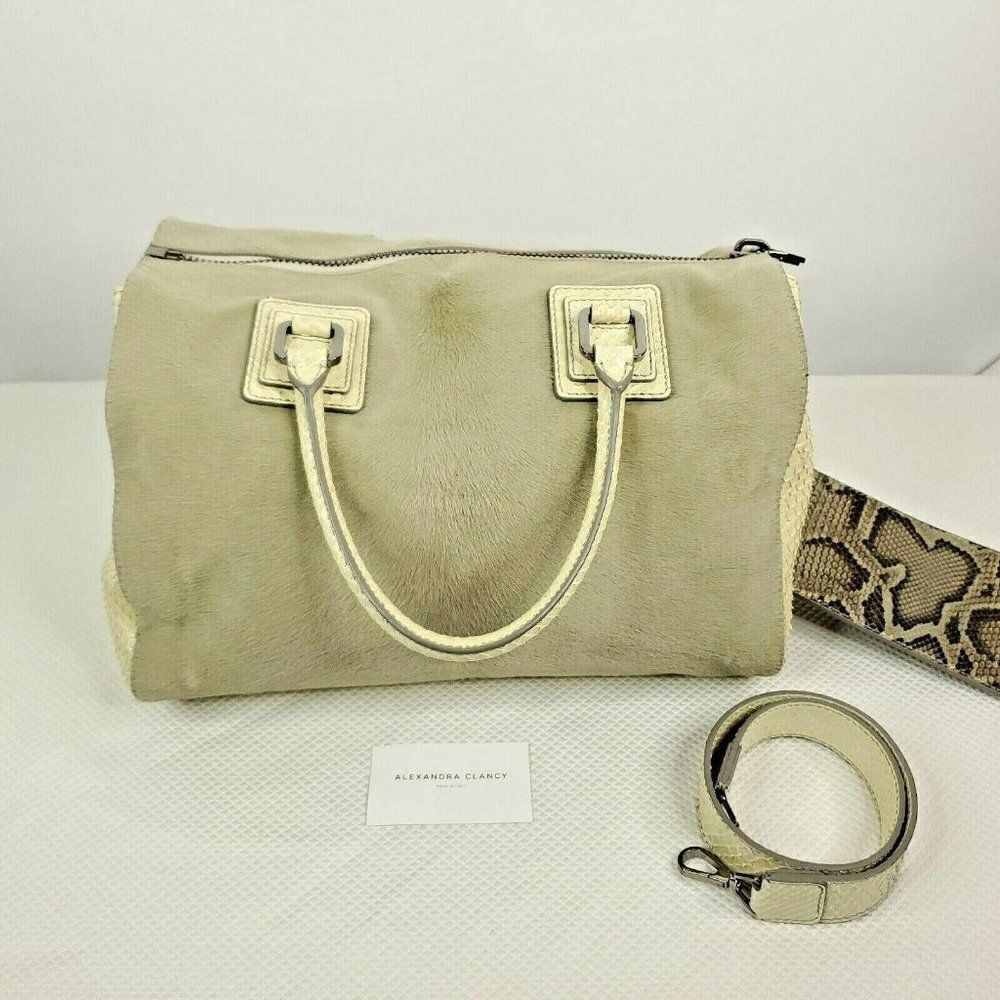 Alexandra Clancy Leather Handbag Tote Bag Purse
